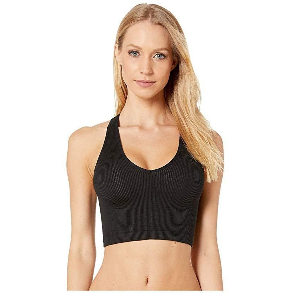 Women's FP Movement Free Throw Crop V-Neck Tank Top XSmall Black