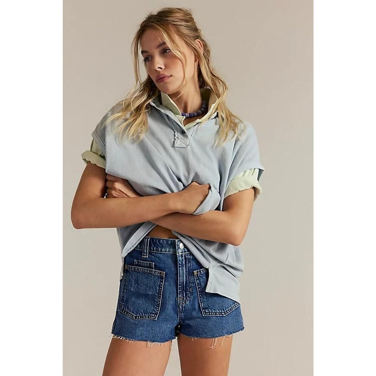 We the Free - Bettie Sailor Shorts at Free People in Vixen Raw Hem