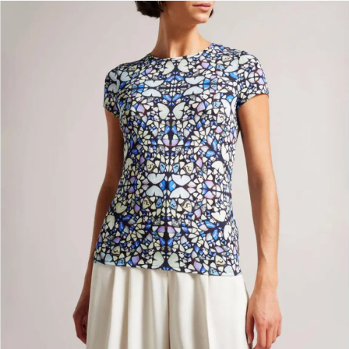 1259 ⎮ Ted Baker - Blue Print Maraly T-Shirt
