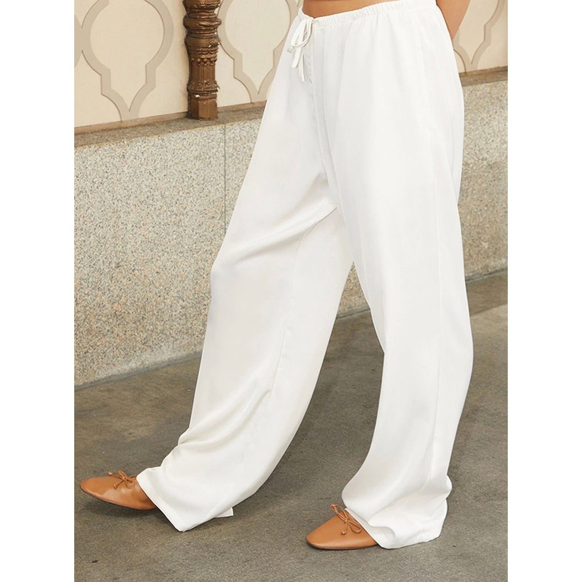 John Galt Cream Anastasia Tie Sweatpants | Size: One Size