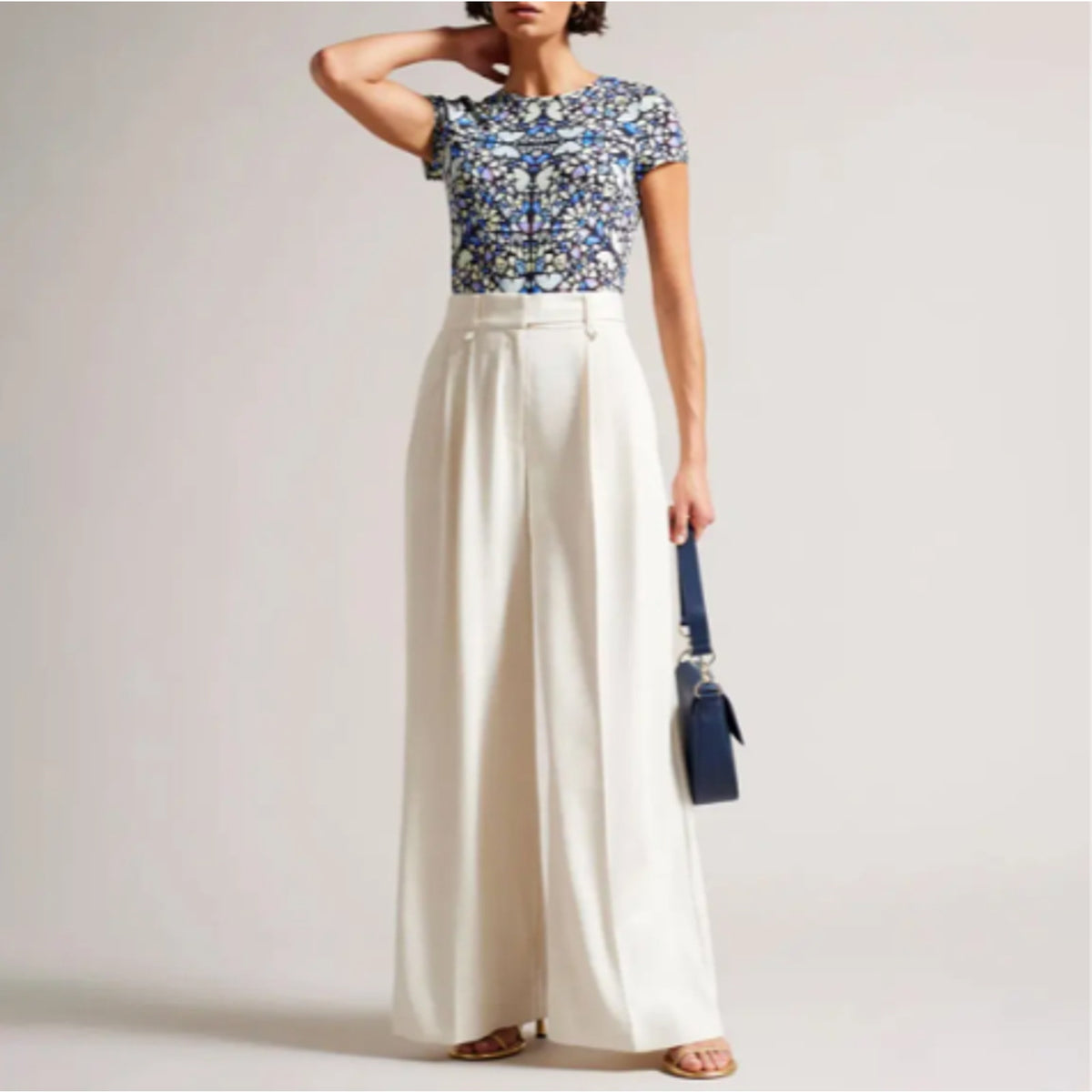 1259 ⎮ Ted Baker - Blue Print Maraly T-Shirt