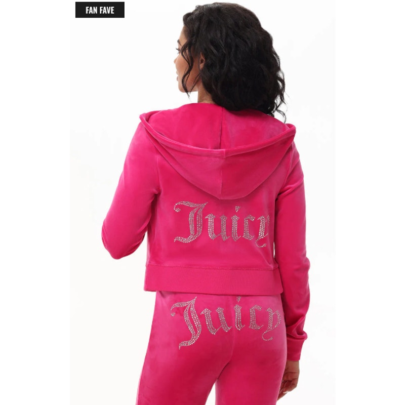 Juicy Couture - OG Big Bling Velour Hoodie, Free Love