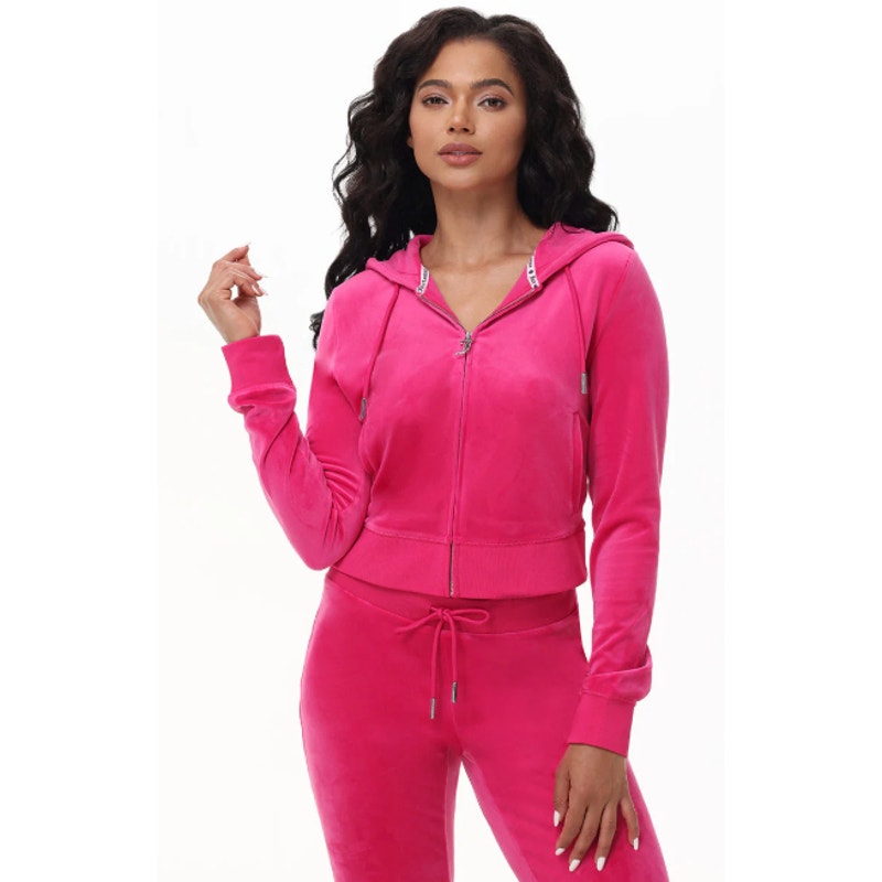 Juicy Couture - OG Big Bling Velour Hoodie, Free Love