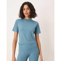 Nike Training Zenvy Dri-FIT Ribbed Top in Blue