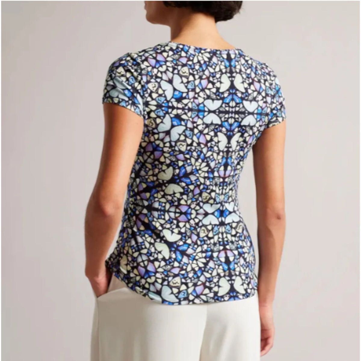 1259 ⎮ Ted Baker - Blue Print Maraly T-Shirt
