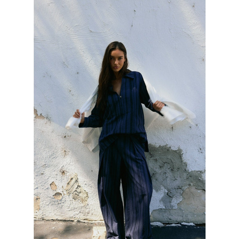 Free-est at Free People - Oversized Fallon Top - in Navy Aura