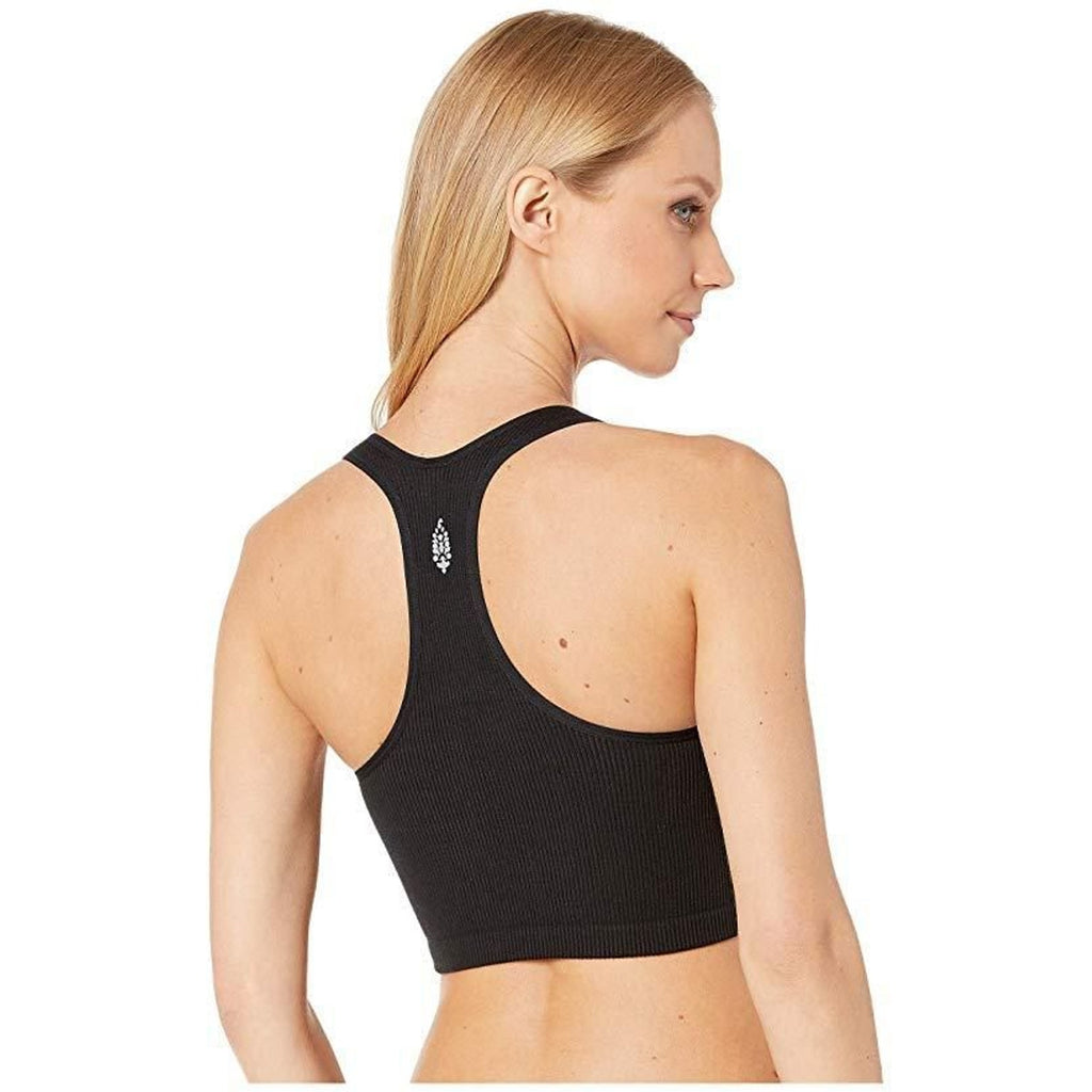 Women's FP Movement Free Throw Crop V-Neck Tank Top XSmall Black
