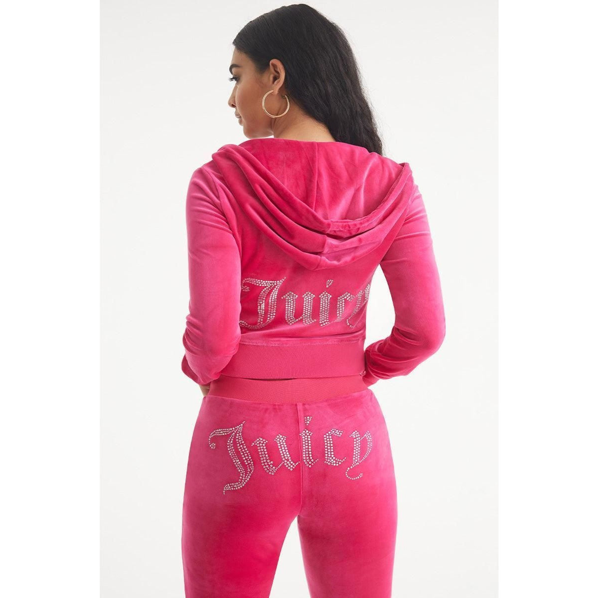 Juicy Couture - OG Big Bling Velour Hoodie, Free Love
